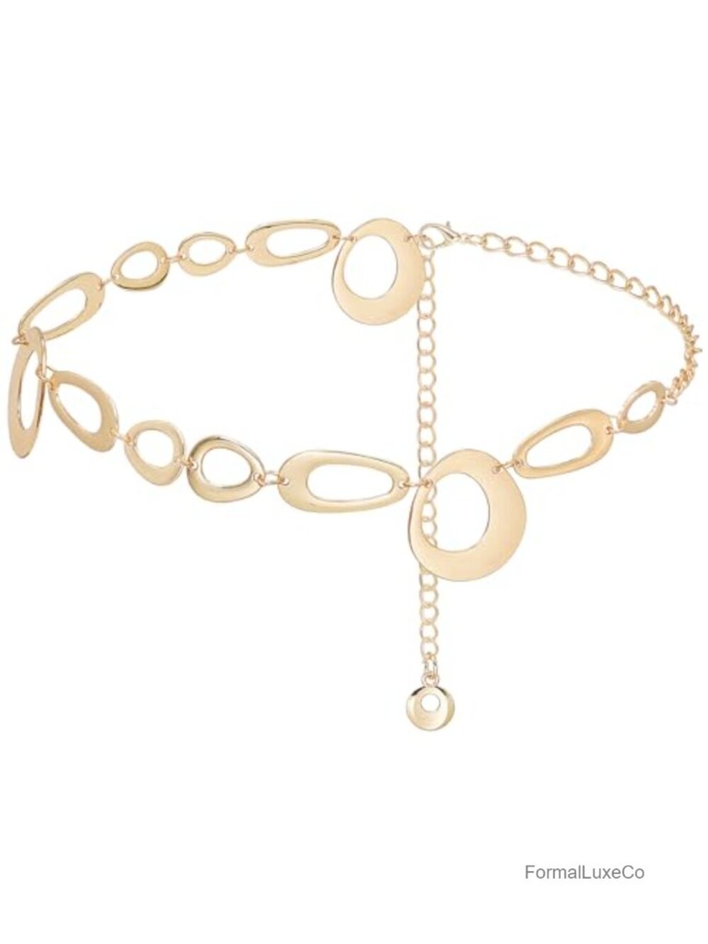 Women's Metal Waist Chain Belt Adjustable Lobster Clasp Fashion Accessory